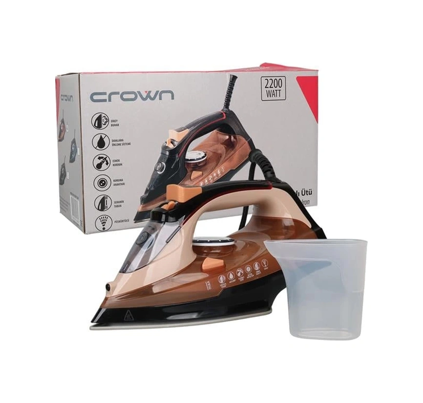 Crown Crw-7206 2200w Seramik Tabanlı Buharlı Ütü Rose
