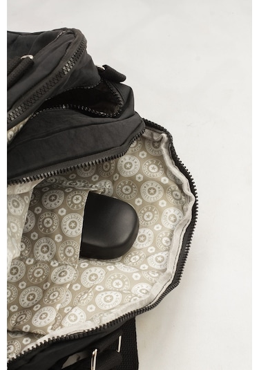 571 Krinkıl/klinkır Su Geçirmez Ithal Kumaş Çok Gözlü Anne Okul Postacı El Omuz Çantası Siyah 9-5c Siyah