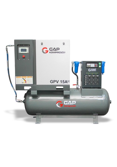 Hava Kompresörü Depo Üstü Vidalı 15hp 500lt Gpv15a