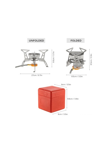 Kosona Lixada 3200w Çelik Füme Kamp Ocası - 360 Rüzgar Engeli, 2.5 Dakikada 1l Su Kaynatma, 10kg Yük Kapasitesi Çok Renkli