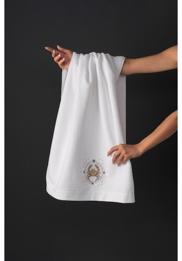 Varol %100 Microcotton Üst Kalite Havlu Seti Burç Nakışlı Yengeç-standart Yengeç Diğer