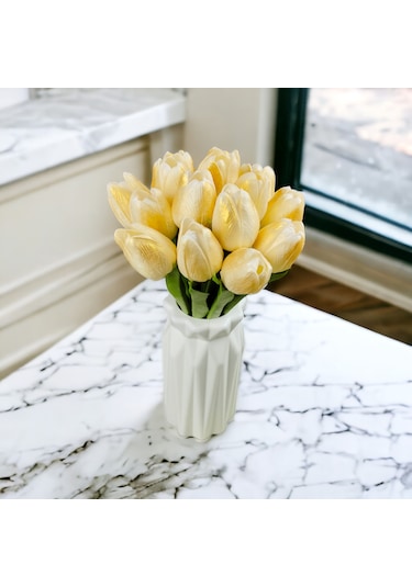 Yapay Islak Lale Altın Sarı 10 ' Lu Premium Gold Design Altın Rengi