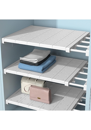 Homyl Genişletilebilir Bölücü Giyim Dolap Rafı Mutfak 24cmx30cm Beyaz Diğer