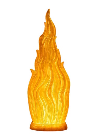 Alev Şeklinde Dekoratif Gece Lambası-fibrika Store Turuncu