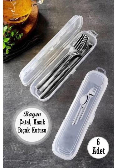 6 Adet Multix Çatal Kaşık Bıçak Saklama Kutusu - Çeyizlik Kaşık T