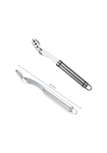 Sones 10 Adet Paslanmaz Çelik Biber Tohumu Ayıklayıcı Meyve Çekirdeği Bıçağı Yuvarlak Saplı