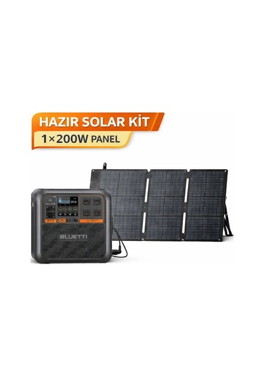 Bluetti Ac180p 1440wh 1800w + 1x200w Katlanabilir Panel Hazır Solar Kit