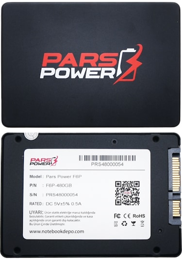 Pars Power F6P-480GB 2.5" 480 GB SATA 3 SSD
