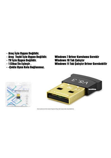 Masaüstü Bilgisayar Bluetooth Aparatı 5.3