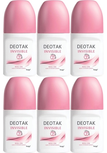 Deotak Invisible Kadın Roll-On Deodorant 6 x 35 ML