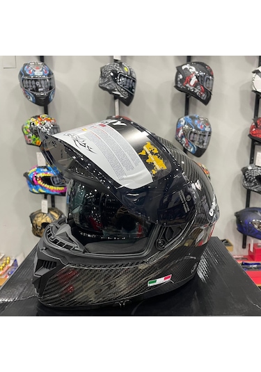 Sway Sw 861 Carbon Gloss Black Full Face Kask Siyah