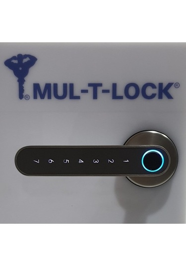 Mul-t-lock Smart Handle - Multlock Saten Parmak İzli Akıllı Kapı Kolu