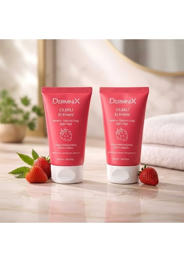 Çilekli El Kremi 2'li 50 Ml Yoğun Nemlendirici Avantajlı Set