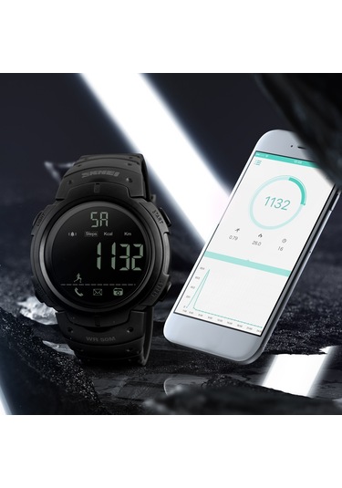 Tenfowee Skmeı Akıllı Spor Saati Unisex - 5atm Su Geçirmez, Adım Sayıcı, Kalori Takibi, Arama/bildirim Hatırlatıcı, Gerçek Zamanlı Spor İstatistikleri, Siyah 1301