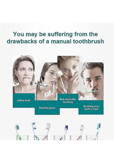 Taşınabilir Elektrikli Diş Fırçası Ipx7 Su Geçirmez Şarj Edilebilir 6 Hız, Beyaz