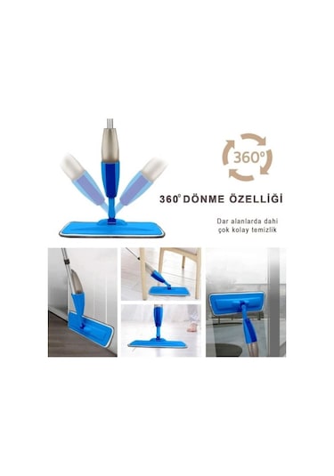 Flora Water Sprey Mop Su Hazneli 300 ML + 3 Yedek Bez