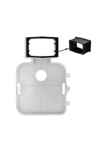 Dianziye Blink Sync Module 2 İçin Df-1005+df3040 Beyaz Tutucu, Açık Ac Çıkışında Kurulum, Matkap Gereksiz, Korumalı Yüksek Montaj Beyaz