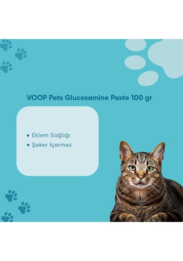 Voop Pet Glucosamine Paste Kediler İçin Eklem ve Kas Desteği 100 G