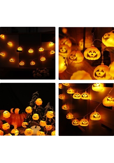 Novahub Kadılar Bayramı 3m 20 Led Işık, 8 Modlu Korku Kabak Dekorasyon Aydınlatma