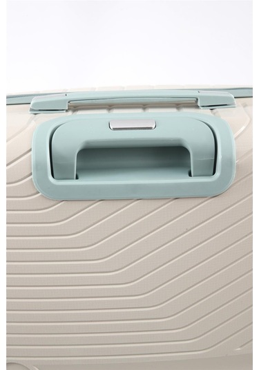 Ççs 5239 Polipropilen Büyük Boy Valiz Beyaz-mavi