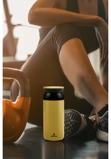 Karaca Rainbow Paslanmaz Çelik Termos 350 ML Sarı