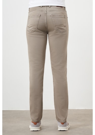 Morven Erkek Bej Mevsimlik Pamuk 5 Cep Dynamic Fit Jean Pantolon Bej