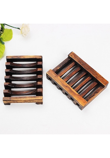 Banyo Aksesuarı Retro Ahşap Lavabo Güverte Dağı Oymak Sabunluk Tutucu Raf