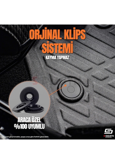 S-dizayn Vw Caddy 3d Pro Havuzlu Paspas 2004-2010 A+ Kalite