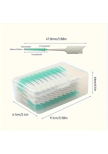Willowhaven 40 Adet Yeşil Portatif Diş Arası Fırçası, Yumuşak Esnek Uçlu Ağız Bakım Aleti