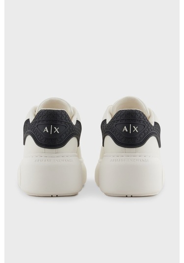 Armani Exchange Bayan Ayakkabı Xdx188 Xv937 N480 Beyaz-siyah Beyaz-siyah Beyaz - Siyah