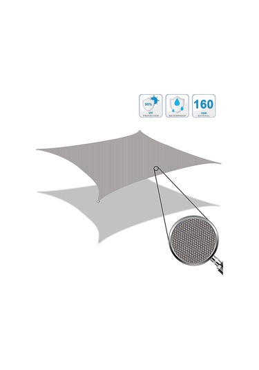 Üçgen Açık Bahçe Güneşlik Yelken Su Geçirmez Anti-uv Kanopi, Boyut: 3m X 3m X 3m Kırmızı Çok Renkli