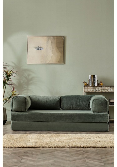 Dekoport Relax Kanepe Dinlenme Koltuğu Puffy Kanepe Yatak Olabilen Açılır Aktivite Koltuğu Yesil