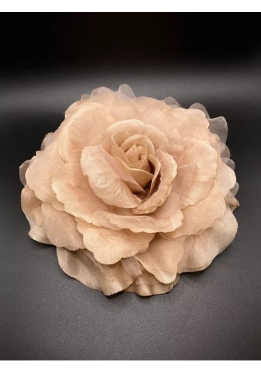 Amely Rid Büyük Ve İri Kumaş Gül Rengi Broş Tokası 175051154 Bej