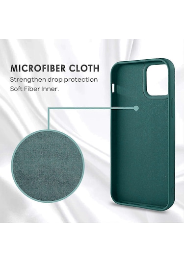 İphone 13 Kılıf Silikon Jel 360 Halka Tutucu Telefon Kılıfı - Gece Yeşili Diğer