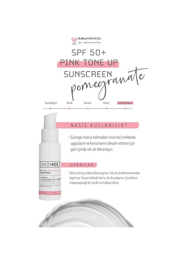Spf50 Pembe Ton Eşitleyici Pink Tone Up Güneş Kremi 50 Ml