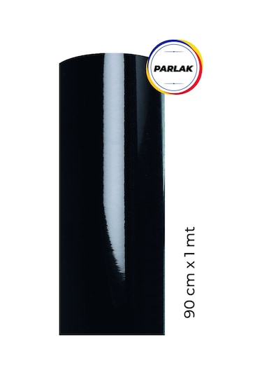 Parlak Siyah Yapışkanlı Kaplama Folyosu 90 CM X 1 MT