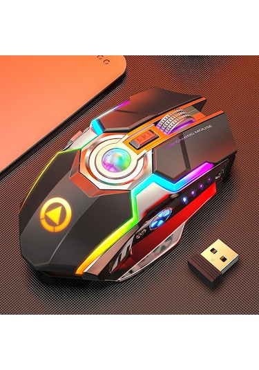 Cbtx A5 RGB Arka Işıklı Sessiz USB Şarjlı Kablosuz Oyun Faresi