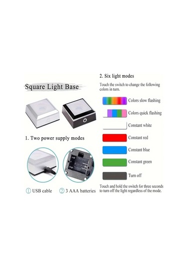 Xuweiwei 1 Adet 8 Cm Renkli Led Tabanlı 3d Ay Gezegen Kristal Topu Gece Lambası Ev Dekoru Hediyesi Beyaz