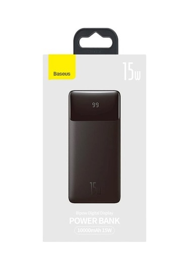 Baseus Bipow 10.000 maH 15W Digitsal Display Powerbank Siyah