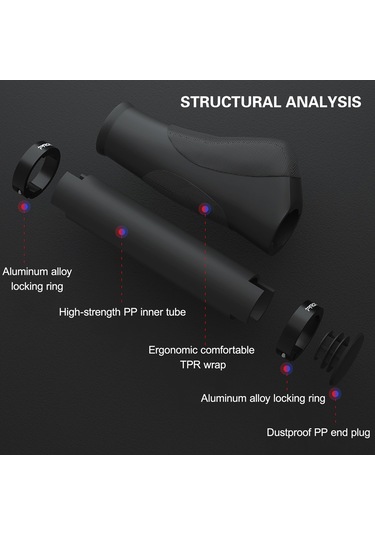 Reedark Bisiklet Gidon Tutacakları - Kaymayan, Ergonomik Ve Hafif Tasarım 130mm/95mm