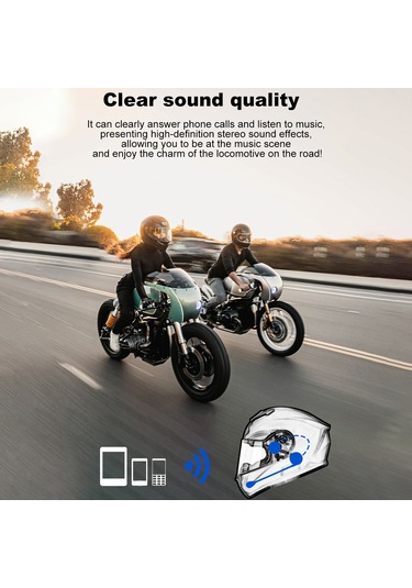 Tenfowee Motorsiklet Kaskı İçin Bluetooth 5.0 Kulaklık - Sesli Komut, Müzik Kontrolü Ve Kablosuz Konuşma