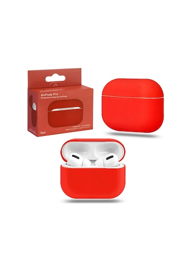 Proaks  Airpods Uyumlu Pro İçin Silikon Kılıf 275337756 Kırmızı