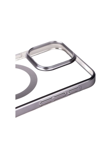 Apple Uyumlu iPhone 15 Pro Max Kılıf Wireless Şarj Özellikli Sert Pc Mat Riksos Magsafe