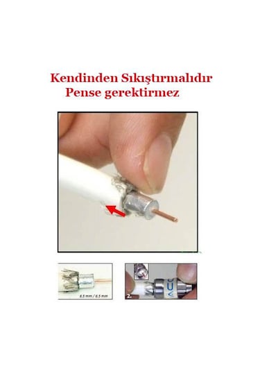 Novacom Rg 6 Kendinden Sıkmalı F Konnektor 100 Adet