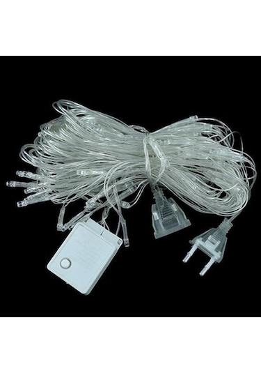 Hobibahçem 1x2 Metre Dekoratif File Ağ Perde 192 Led 8 Animasyonlu Farklı Işık Modu Rgb Fişli RGB