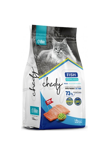 Chedy Kısırlaştırılmış Balıklı Yetişkin Kedi Maması 1500 G