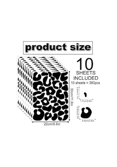 10 Yaprak Çıkarılabilir Soy Ve Yap Duvar Kağıdı Leopar Desenli Duvar Çıkartması Siyah Leopar Benekli Duvar Çıkartmaları Vinil Kendin Yap Yatak Odası Çocuk Odası Ev Dekorasyonu İçin Siyah