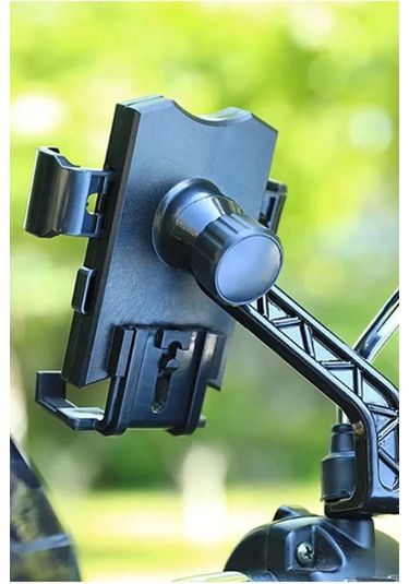 Otommatik Model Motosiklet Telefon Tutucu Ayna Bağlantılı Renkli