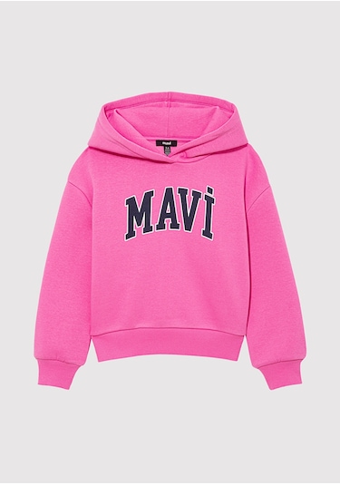 Mavi - Mavi Logo Baskılı Pembe Sweatshirt 7610035-70982 Pembe