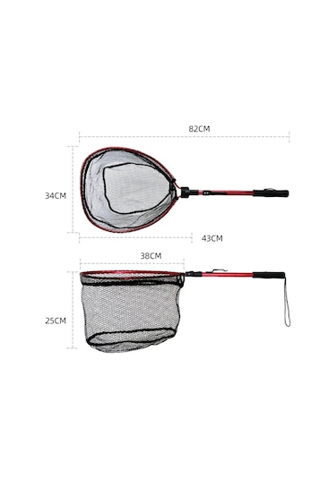 Suntek Balık Ağı Teleskopik Saplı 1-bölüm-kırmızı